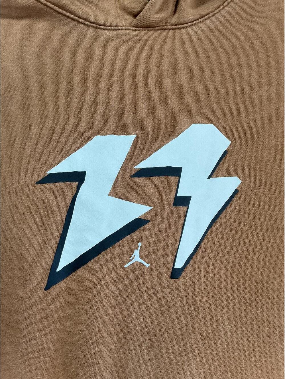 Jordan Brown Hoodie with Graphic Logo XXL - Picture 2 of 8